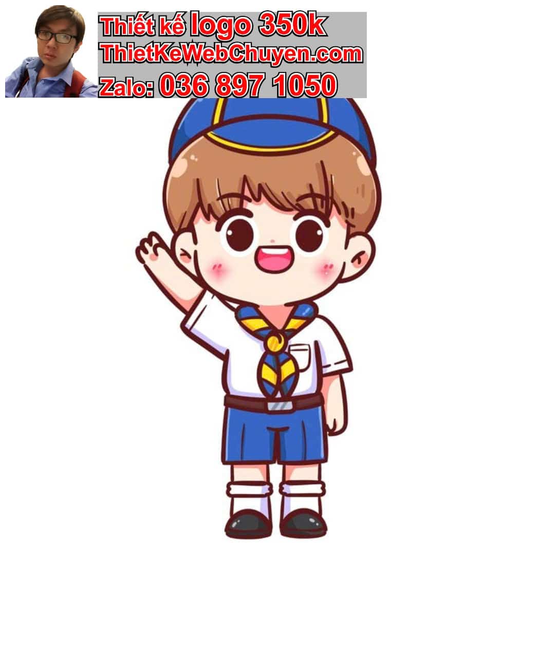 Thiết kế chibi học sinh tiểu học