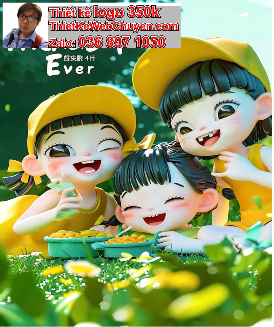 Thiết kế chibi in poster