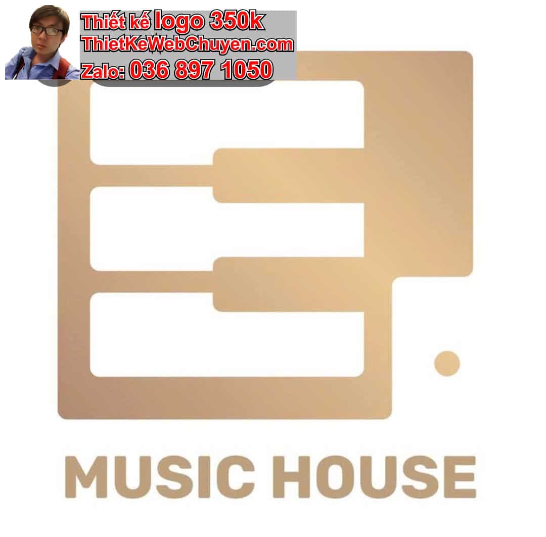 Thiết kế logo miễn phí Lớp dạy đàn Piano Keyboard Band nhạc