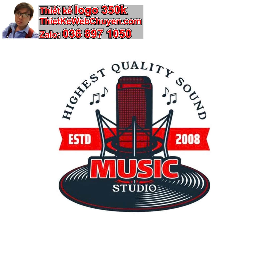 Thiết kế logo miễn phí Phòng thu âm Studio ca nhạc