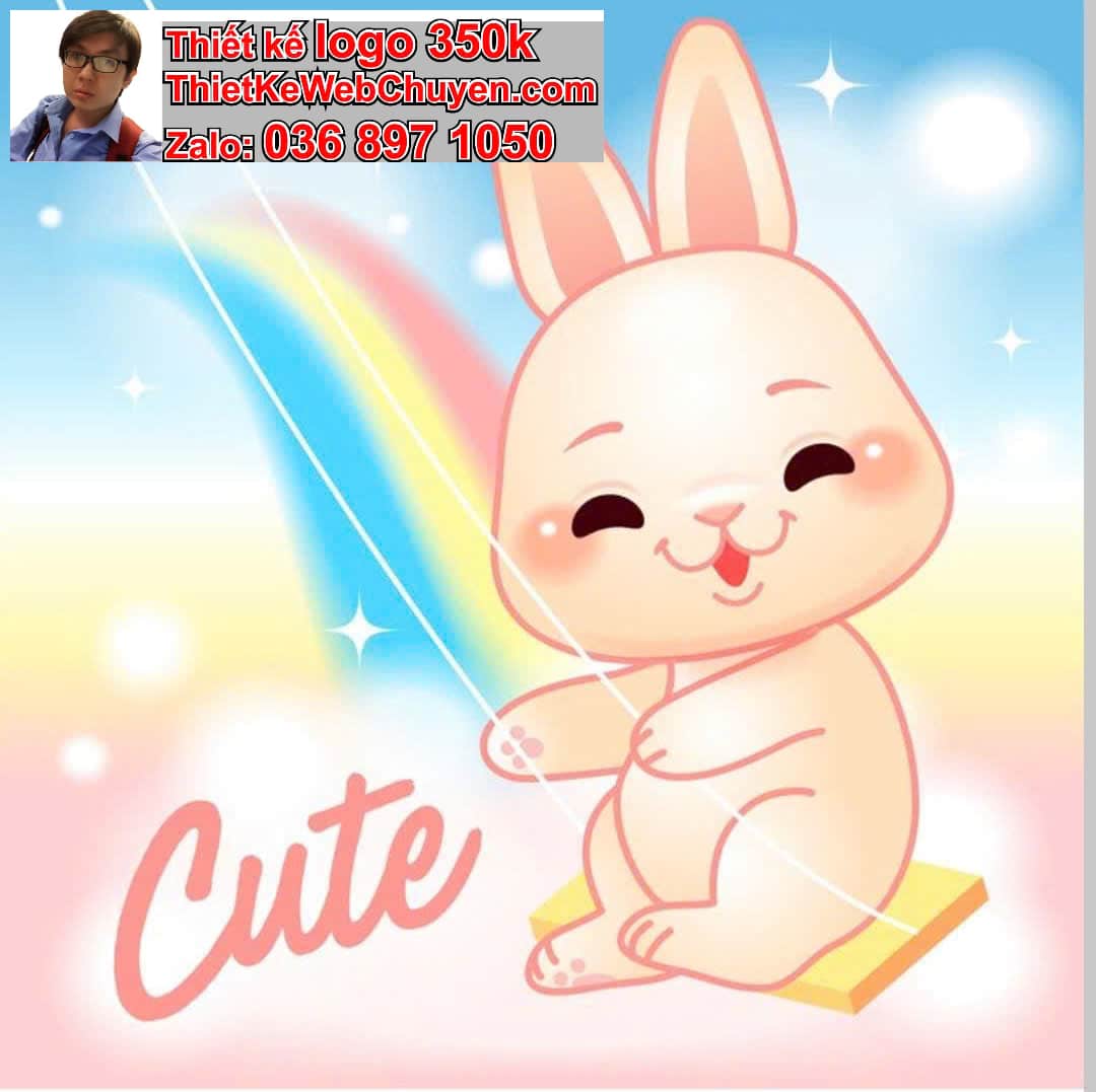 Thỏ chibi nháy mắt