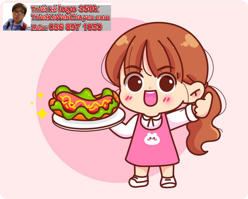 Bé Gái Chibi Ngồi Quán Ăn Vặt