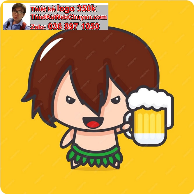 Bé Gái Chibi Uống Bia Không Cồn