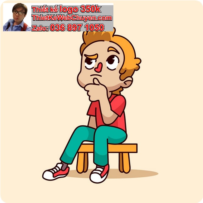 Bé Trai Chibi Biểu Cảm Bối Rối