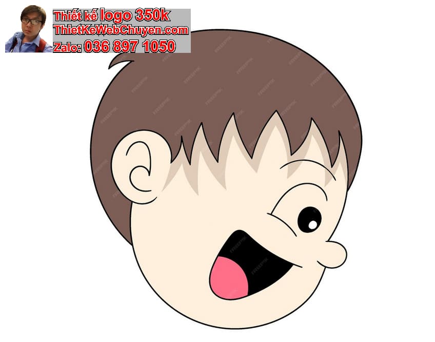 Bé trai chibi biểu cảm ngại ngùng
