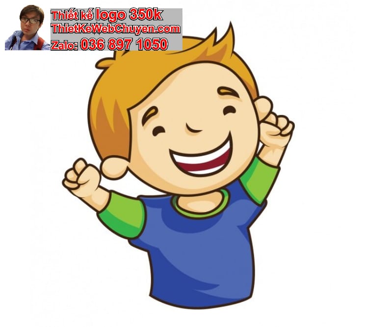 bé trai chibi biểu cảm vui vẻ