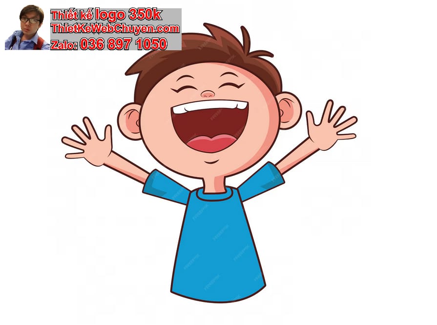 bé trai chibi biểu cảm vui vẻ
