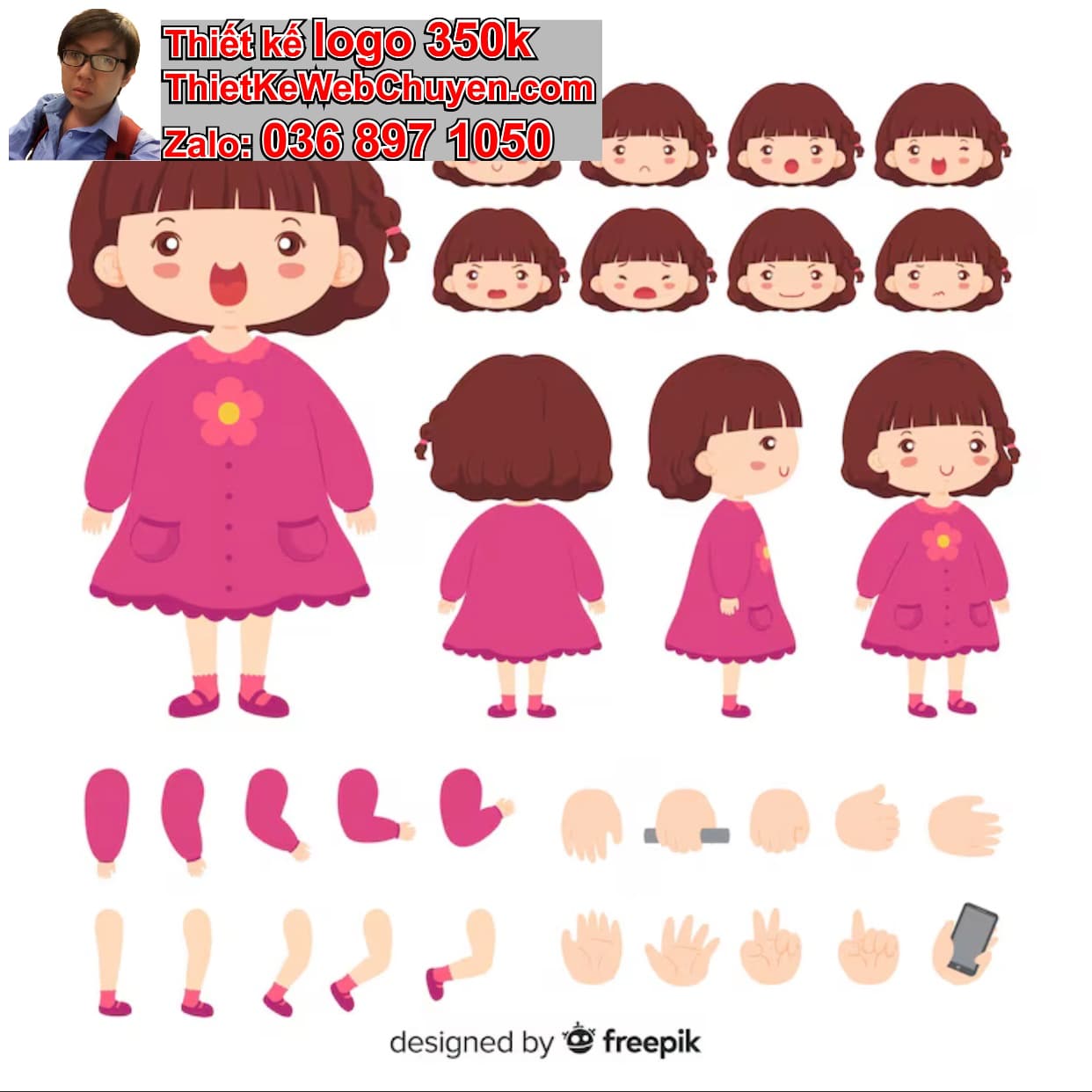 Cách tạo dáng cho nhân vật chibi