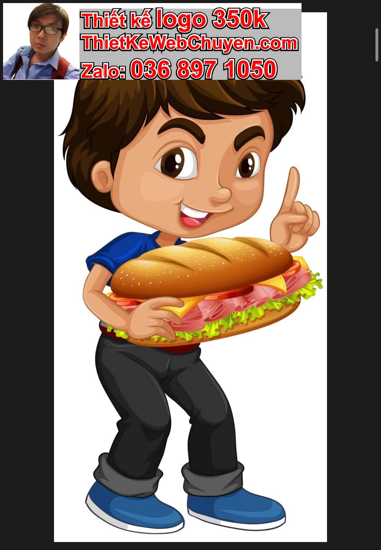 Chàng Trai Chibi Ăn Bánh Mì