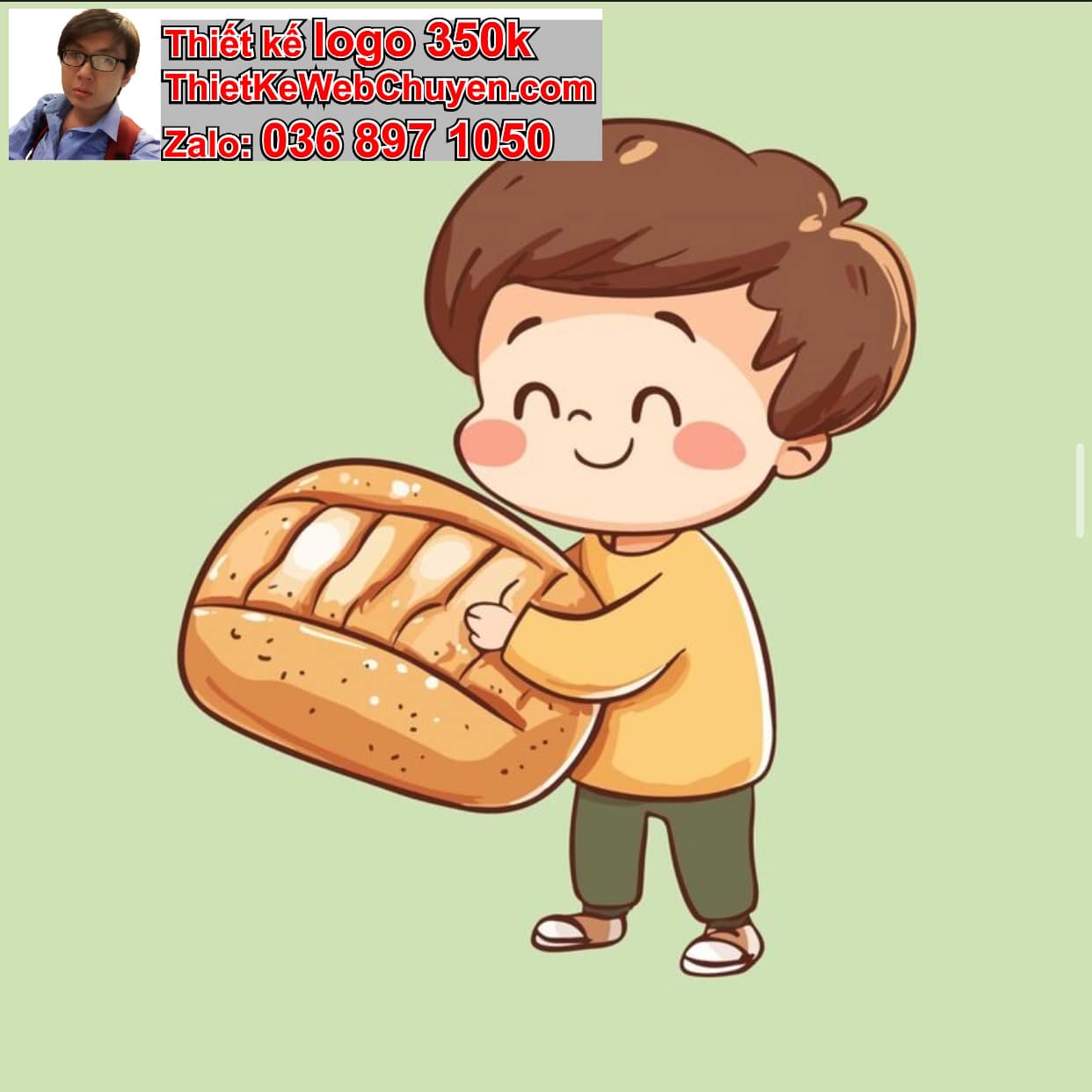 Chàng Trai Chibi Ăn Bánh Mì