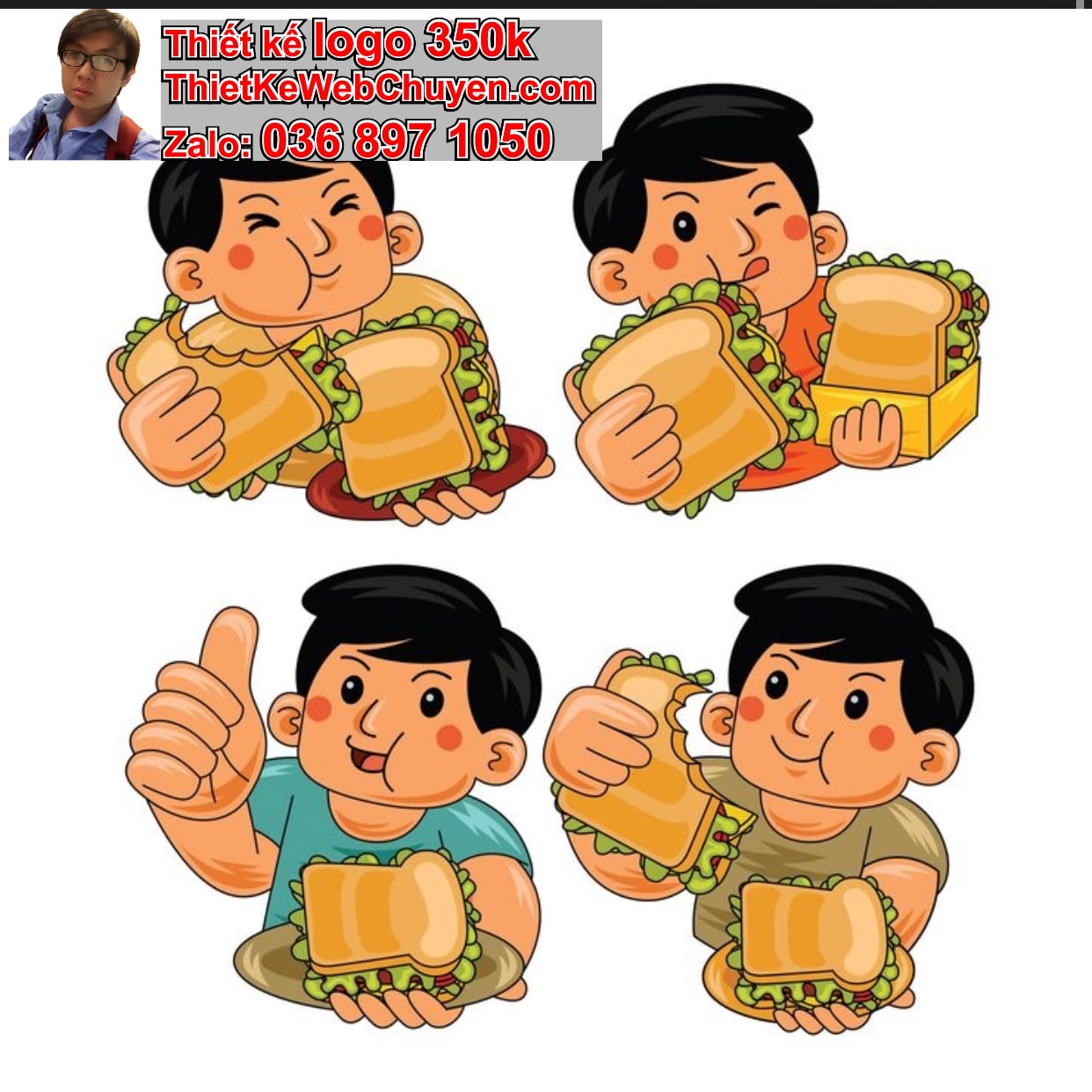 Chàng Trai Chibi Ăn Bánh Mì