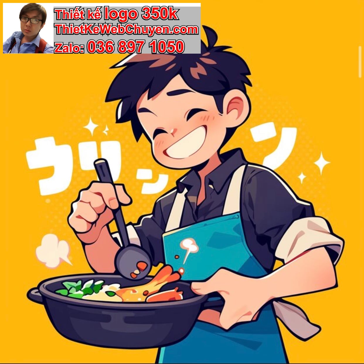 Chàng trai chibi ăn lẩu