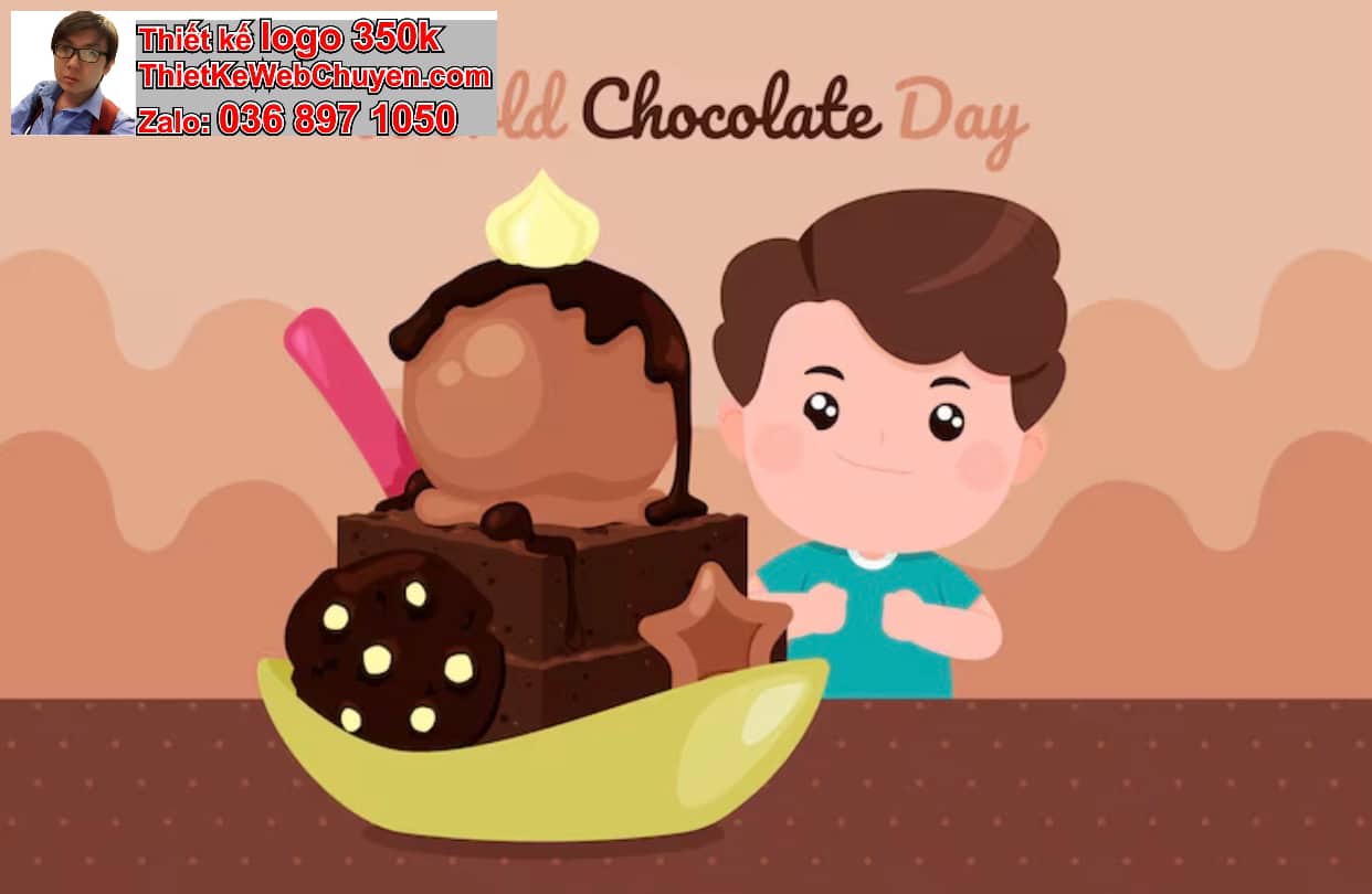 Chàng trai chibi ăn socola 