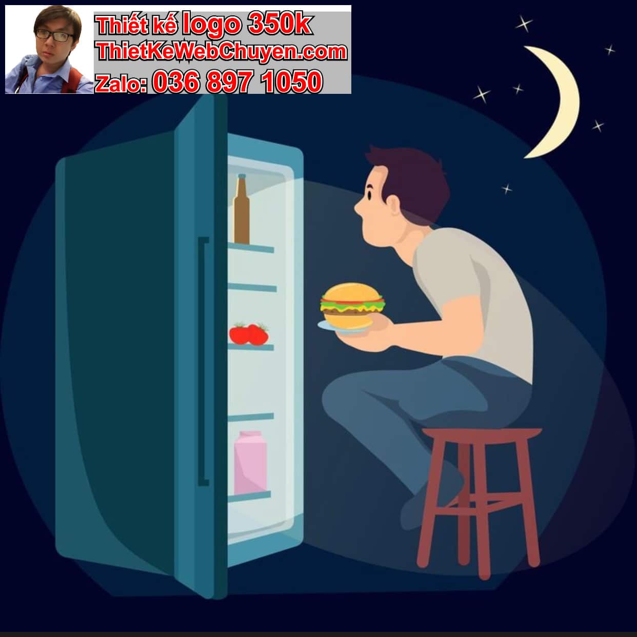 Chàng trai chibi ăn vặt buổi đêm