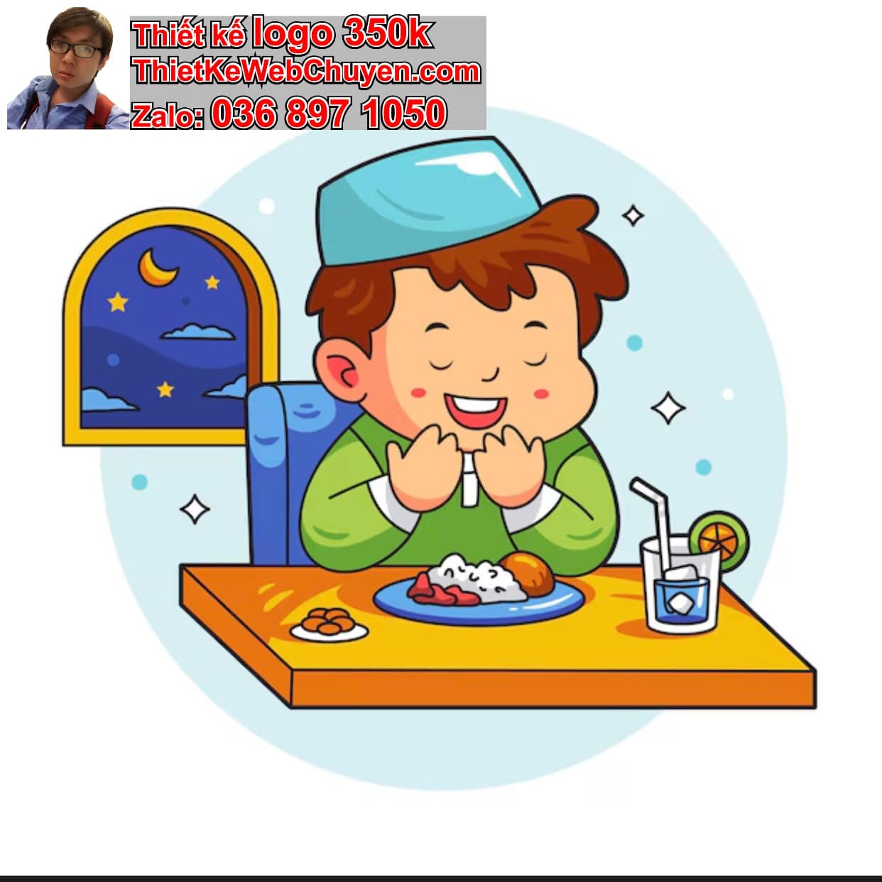 Chàng trai chibi ăn vặt buổi đêm