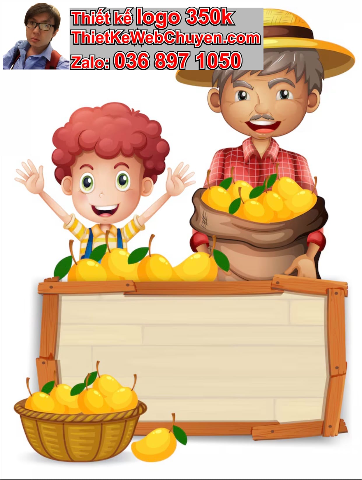 Chàng trai chibi ăn xoài