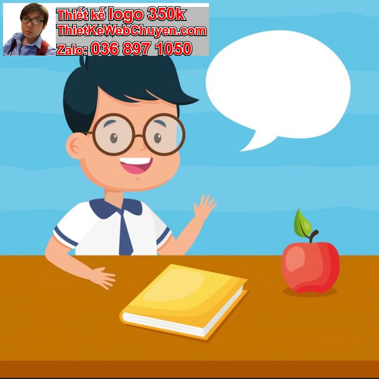 Chàng trai chibi ăn uống ngoài ban công