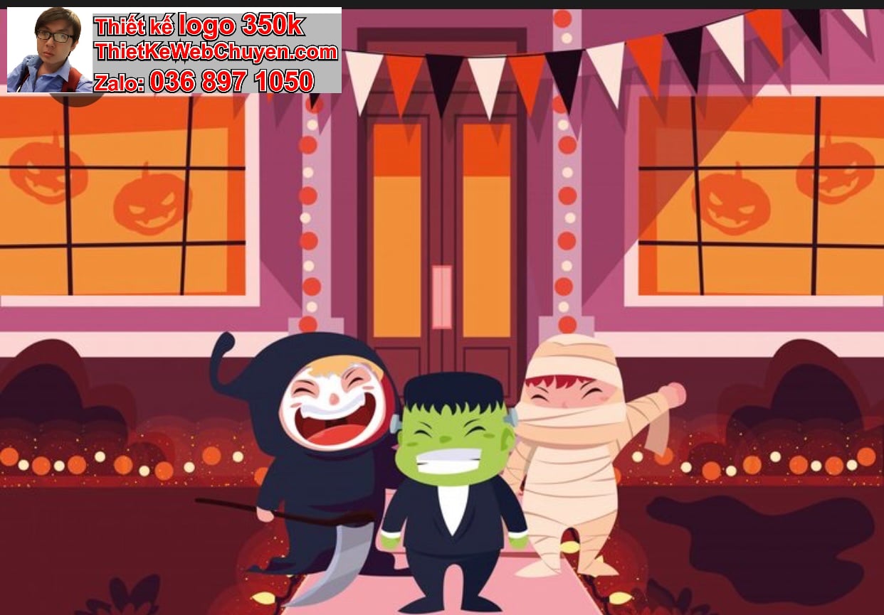 Chibi ác quỷ dễ thương ăn uống ngoài ban công