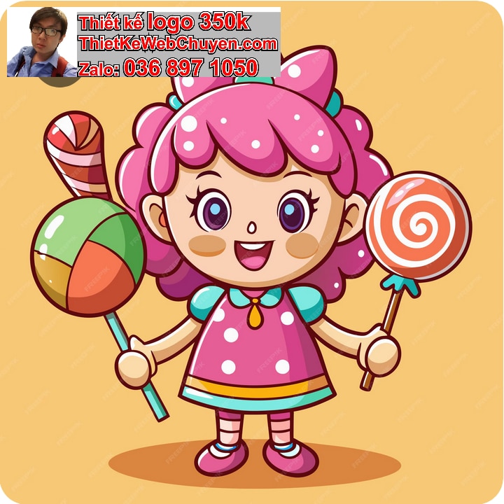 Chibi cosplay ăn kẹo