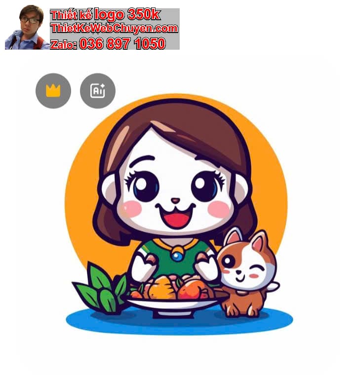 chibi dễ thương ăn uống trên mái nhà