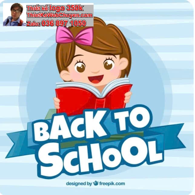 Chibi học sinh cười tít mắt