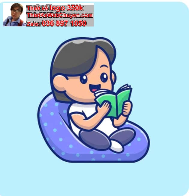 chibi học sinh ngồi trong phòng ngủ
