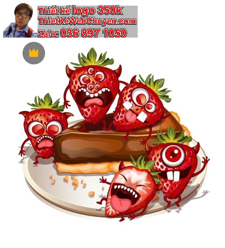 Chibi ma cà rồng ăn bánh ngọt