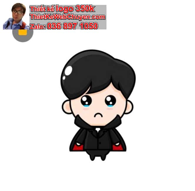 Chibi Ma Cà Rồng Biểu Cảm Buồn Nhẹ