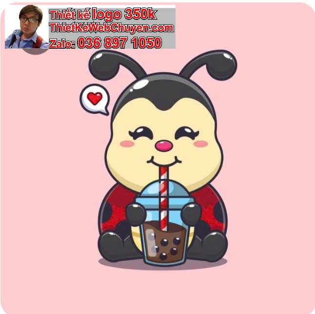 chibi ma cà rồng uống trà sữa