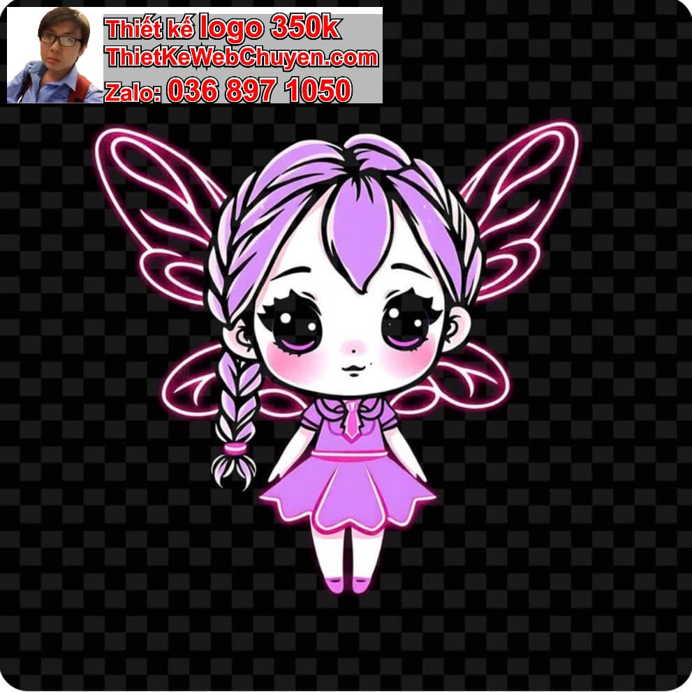 Chibi Thiên Thần Ăn Khoai Tây Chiên
