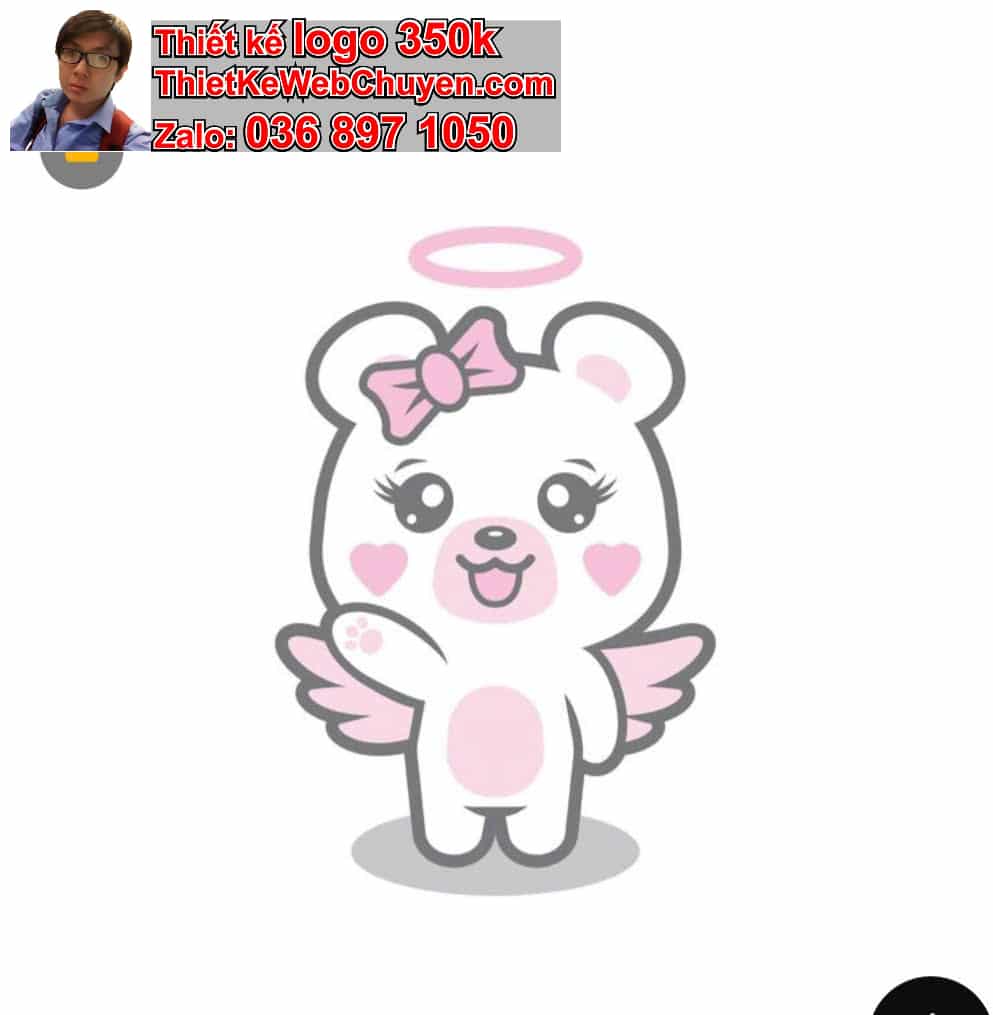 Chibi thiên thần biểu cảm ngại ngùng