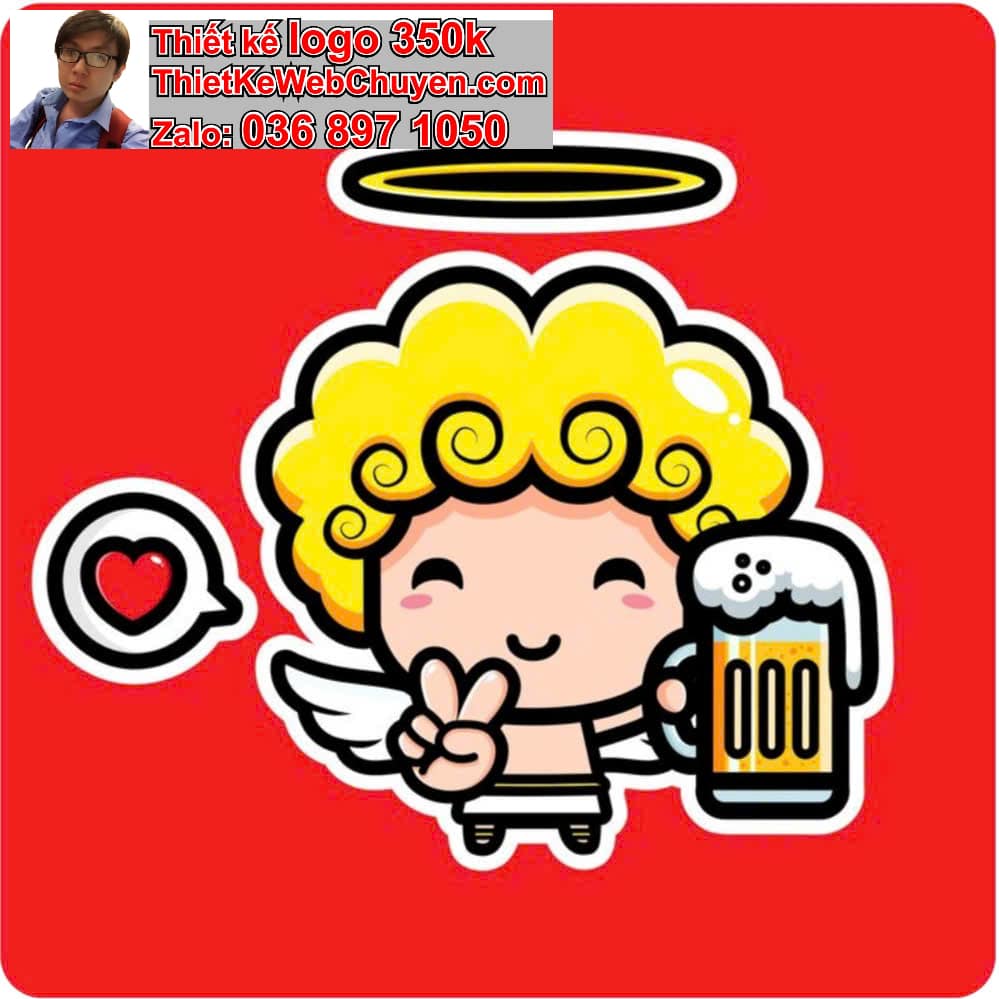 Chibi thiên thần ngồi bàn làm việc