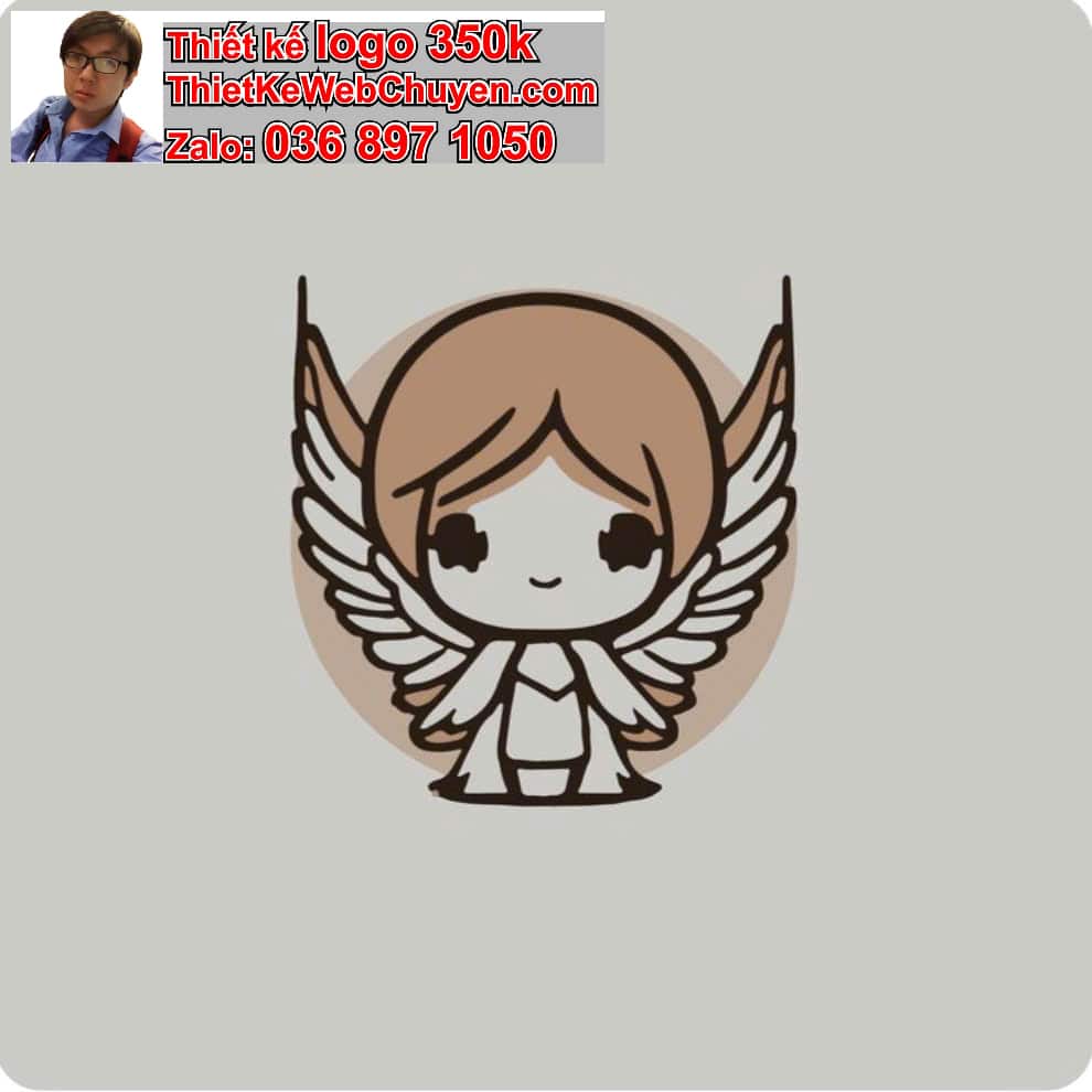 chibi thiên thần ngồi quán ăn vặt