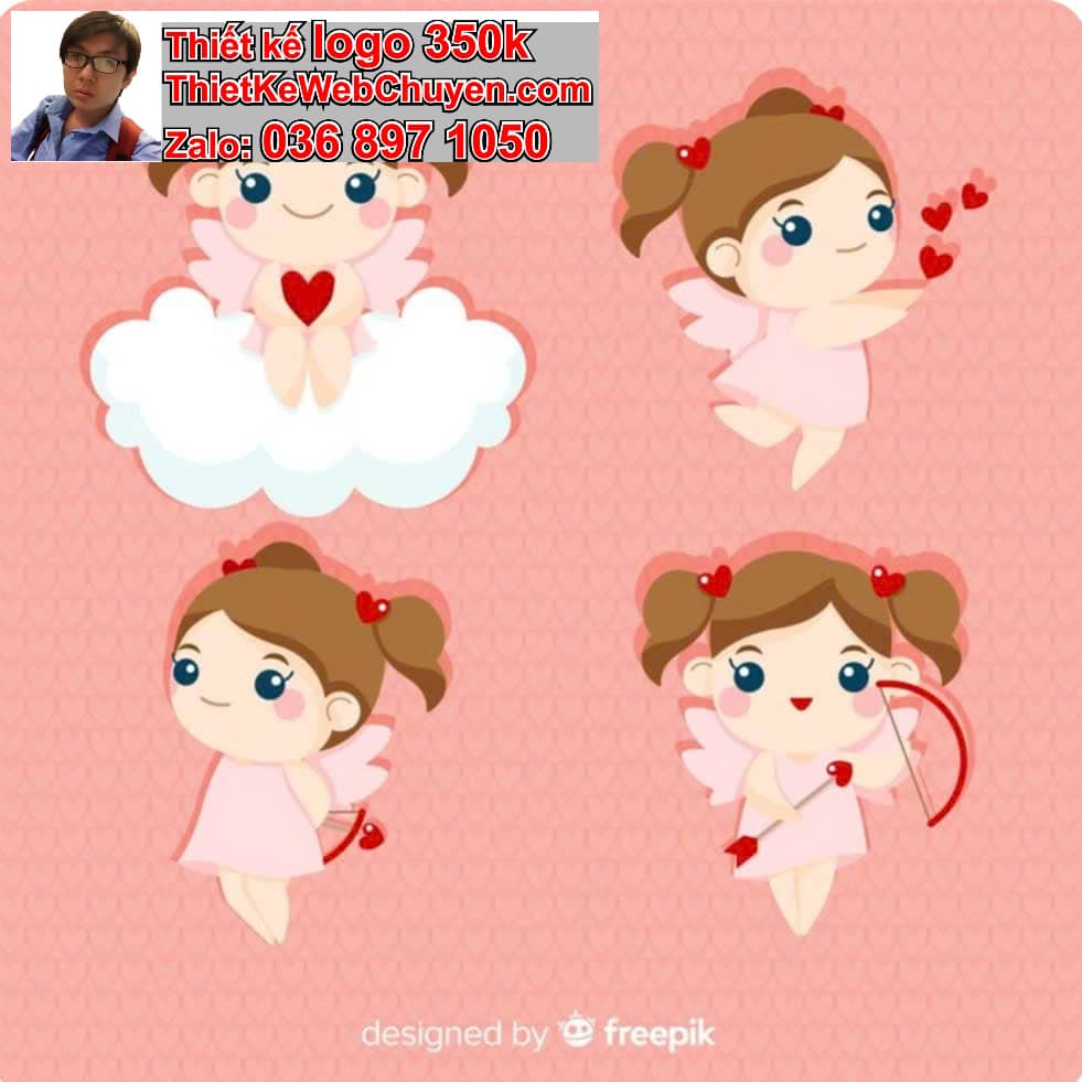 Chibi Thiên Thần Uống Trà Sữa 