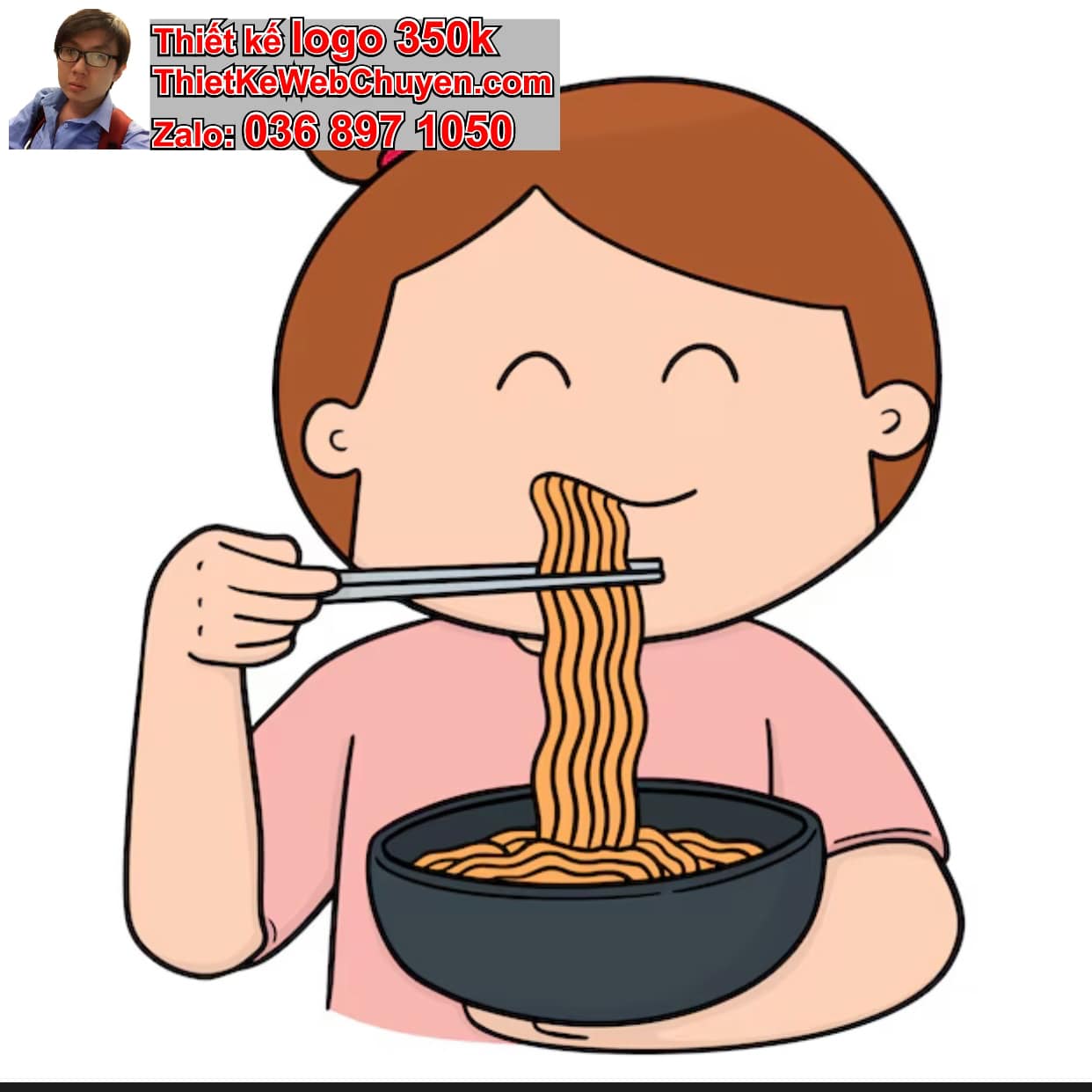 Cô Gái Chibi Ăn Mì