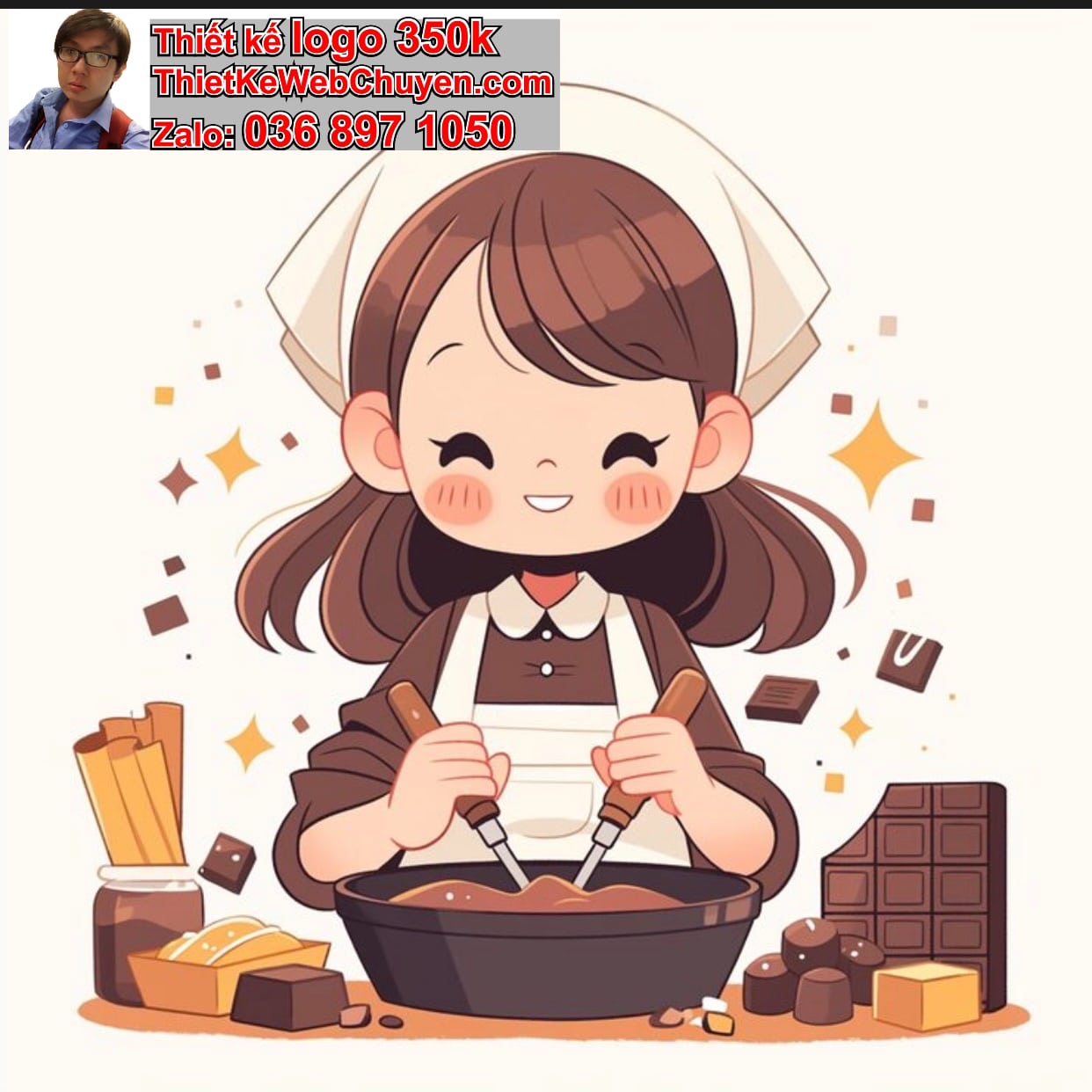 Cô gái chibi ăn socola