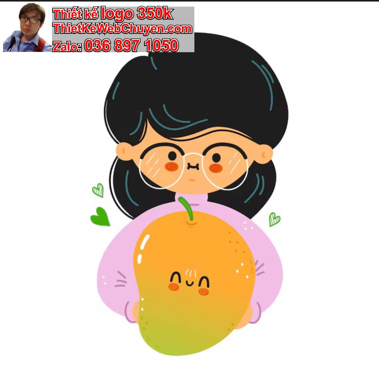 Cô gái chibi ăn xoài