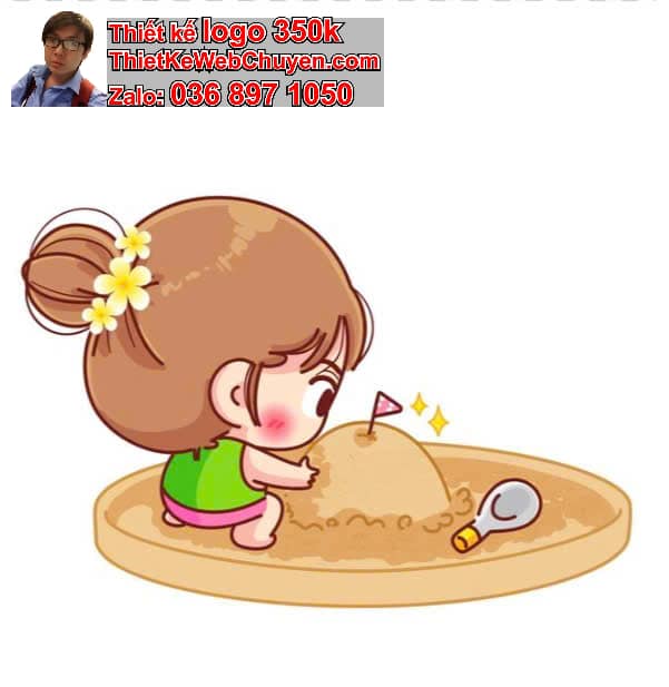 Cô gái chibi ngồi trong phòng ngủ