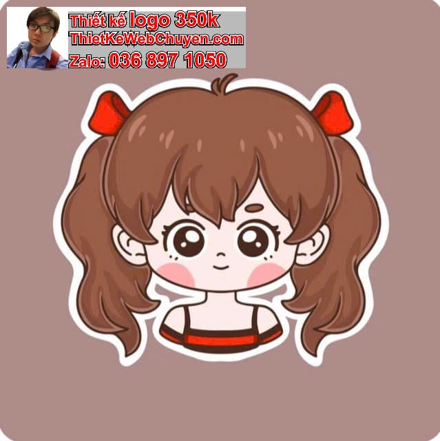 Cô gái chibi ngồi trong phòng ngủ