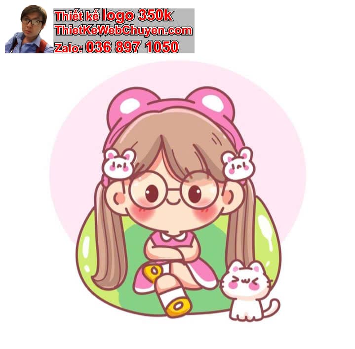 Cô gái chibi ngồi vỉa hè