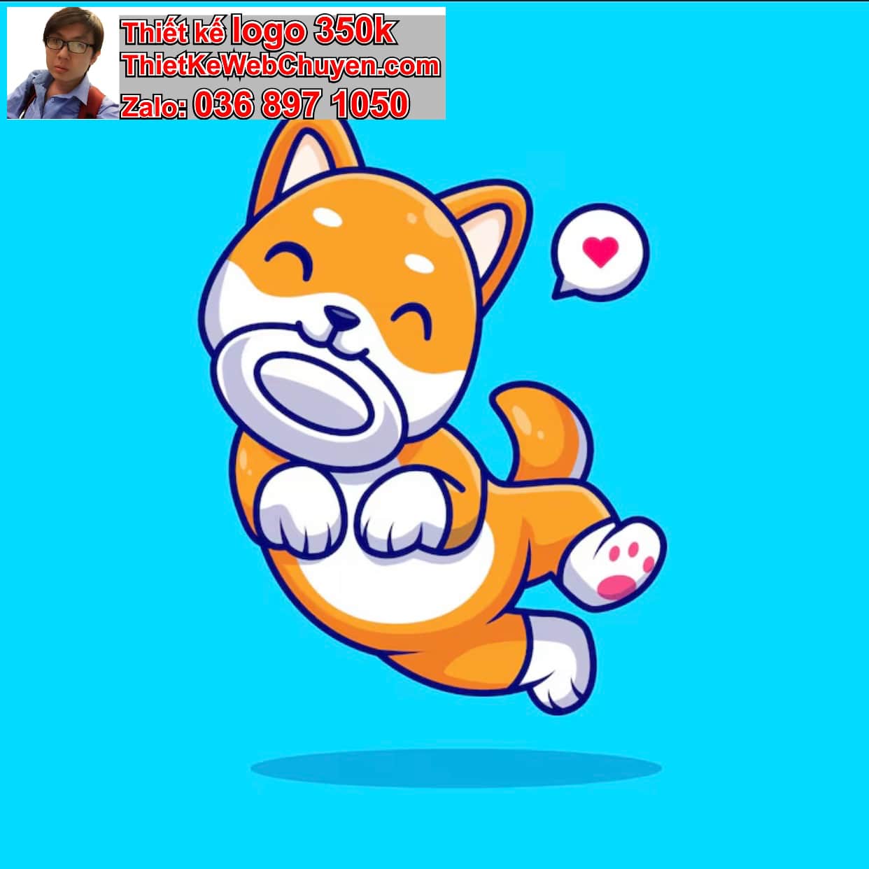 Cún chibi biểu cảm phấn khích