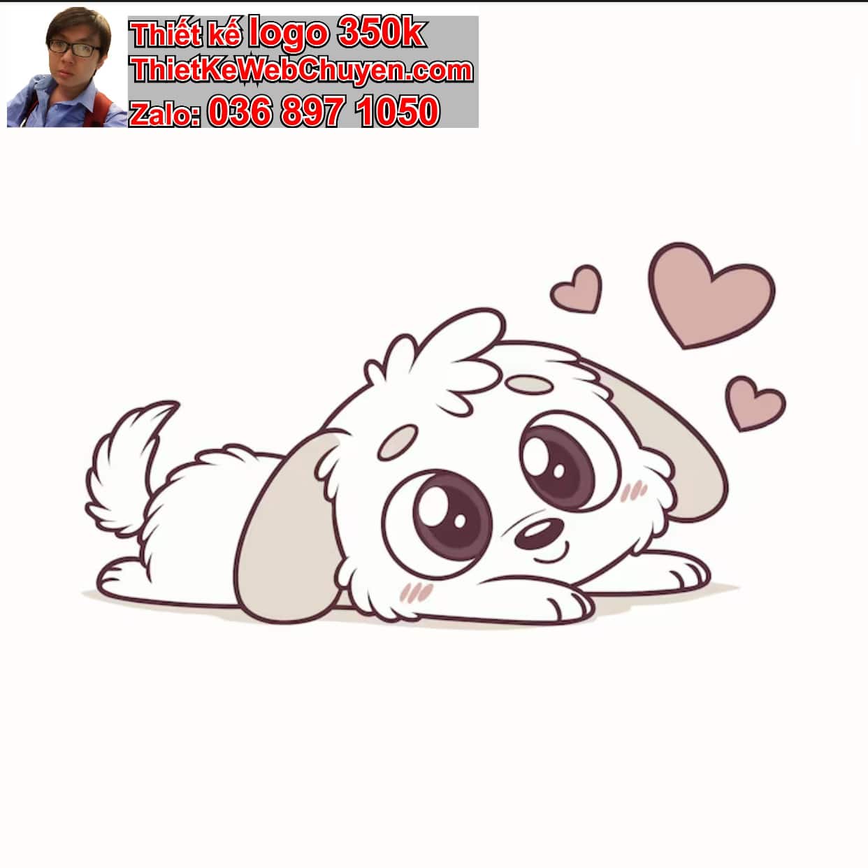 Cún chibi mắt long lanh