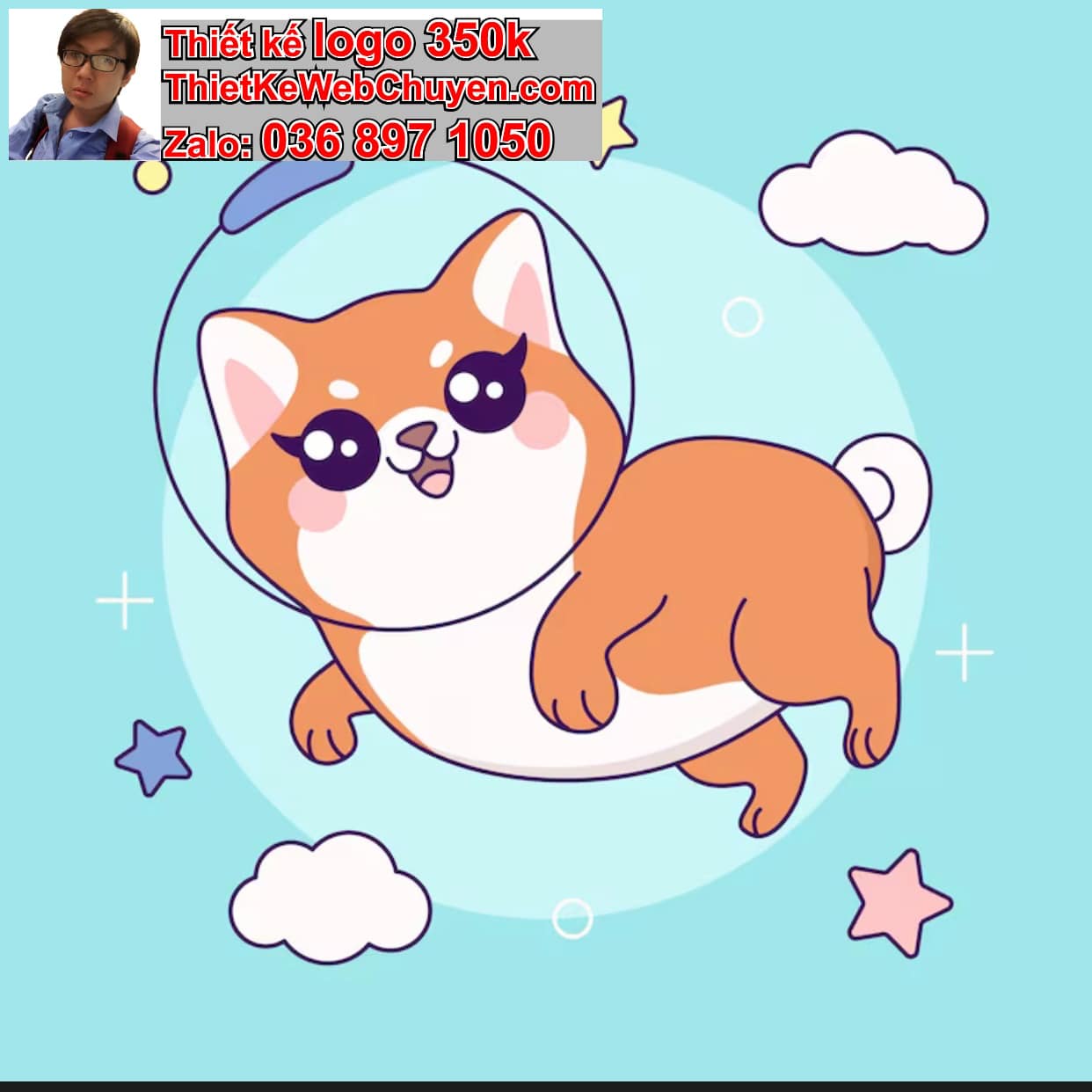 Cún chibi mắt long lanh