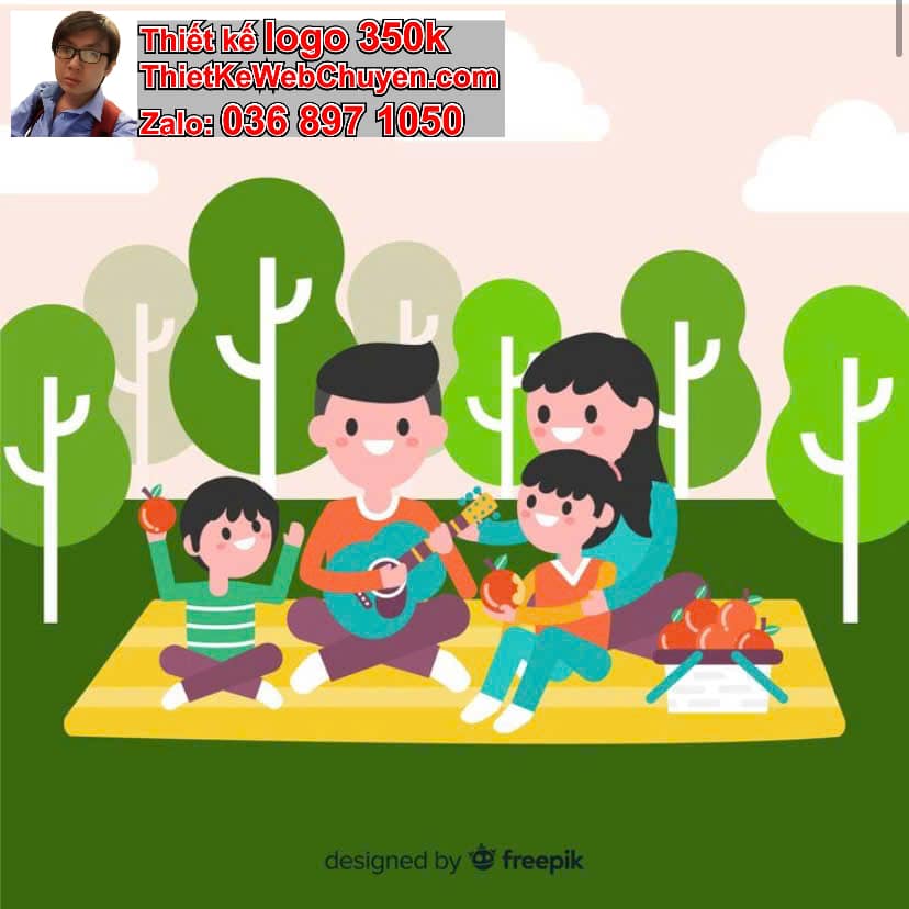 Gia đình Chibi Ăn Uống Ngoài Trời