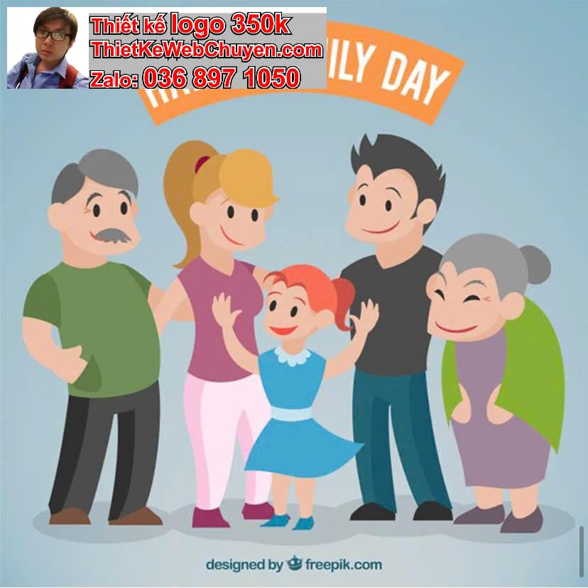 Gia đình Chibi Biểu Cảm Hạnh Phúc