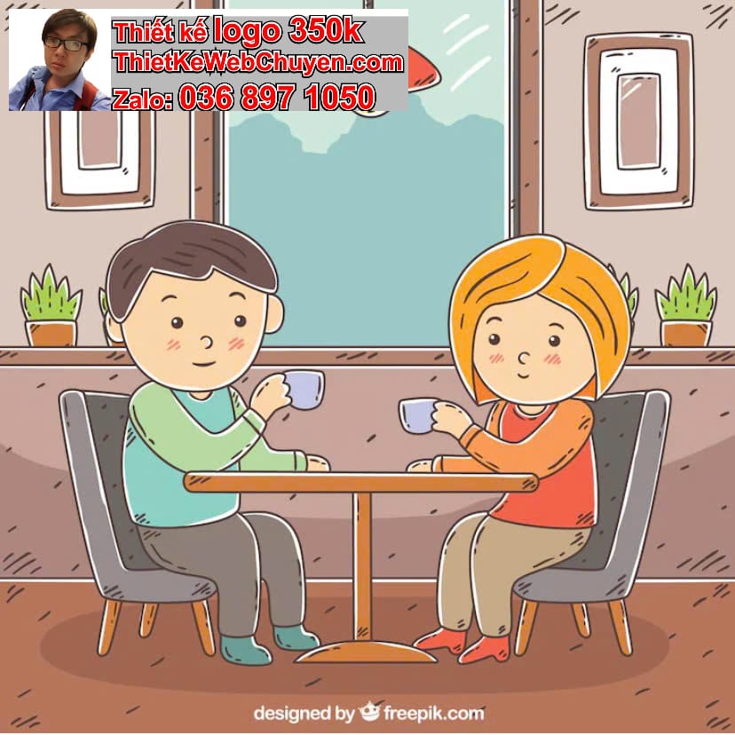 Gia Đình Chibi Uống Cà Phê