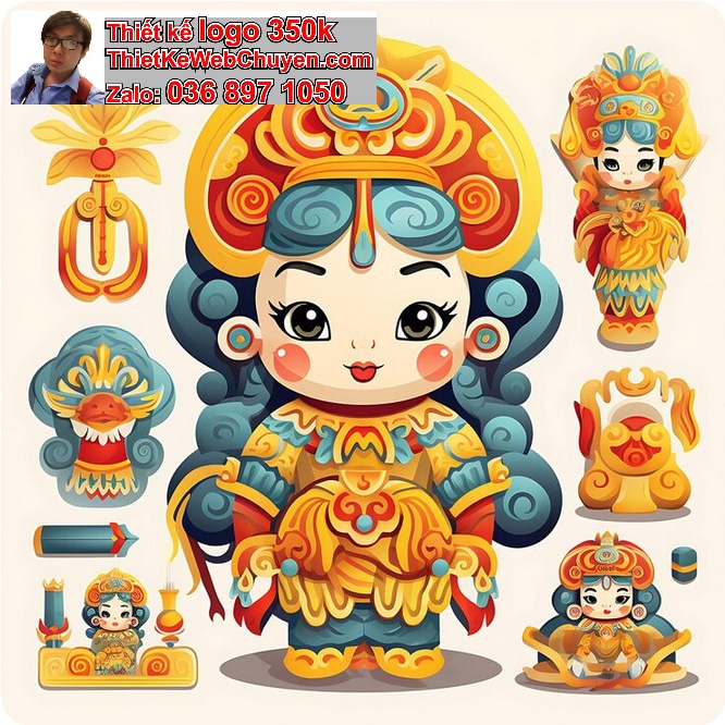 Mẫu linh vật đơn giản dễ ứng dụng