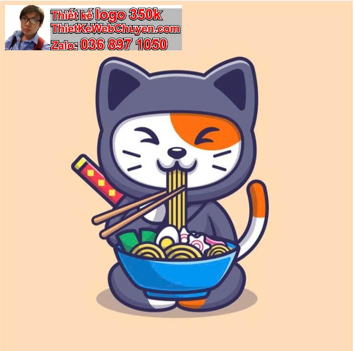 Mèo Béo Chibi Ăn Vặt