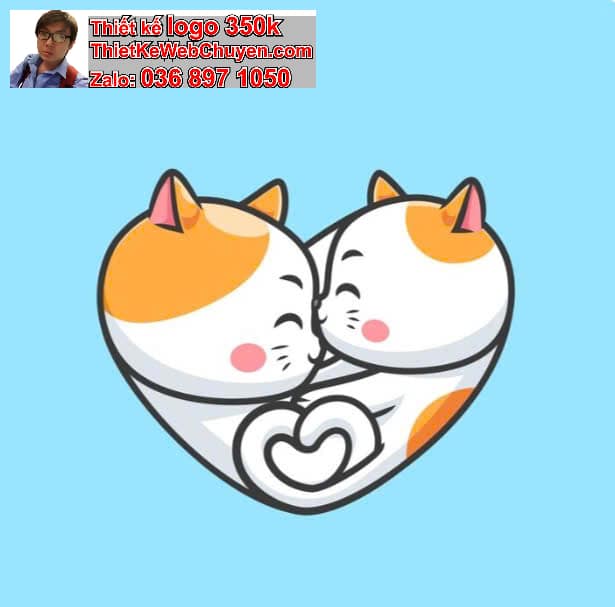 mèo béo chibi má hồng
