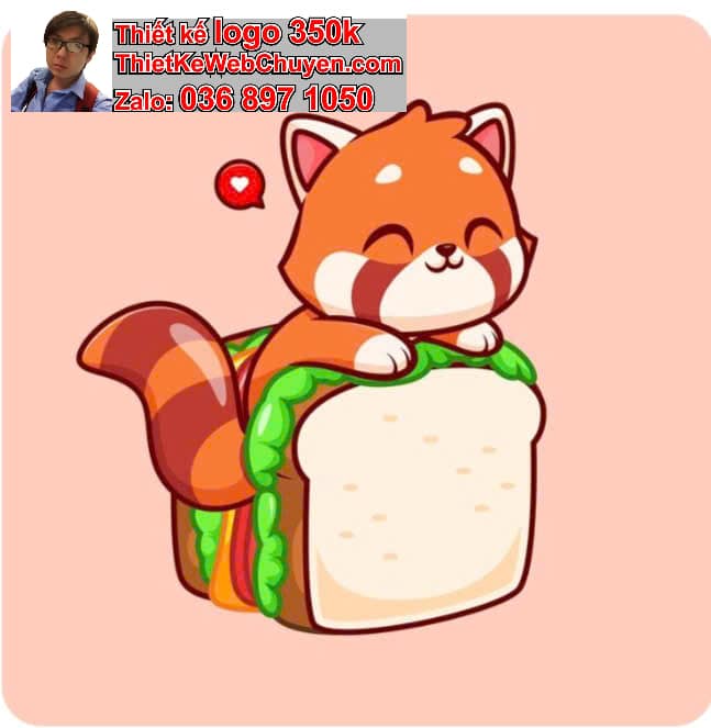 Mèo chibi ăn hamburger 